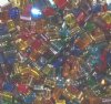 50g 5x4x2mm Silver Lined Multi Mix Tile Beads